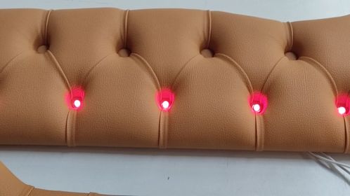 Sun visor made to order - Button fastening, LED diodes, Alcantara