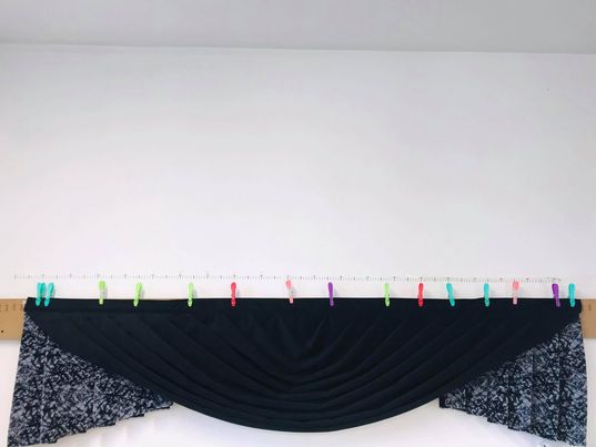 Sky Curtain in Fabric/Bus Plush - Made to order