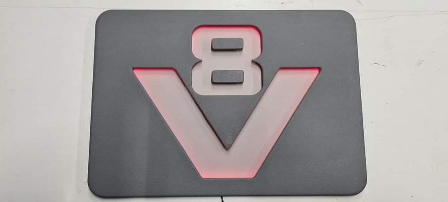 LED Illuminated Sign for the Back Wall, Many Shapes - Made to Order