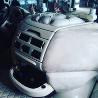 Alcantara / Semsket Skinn, Selvklebende - Rød