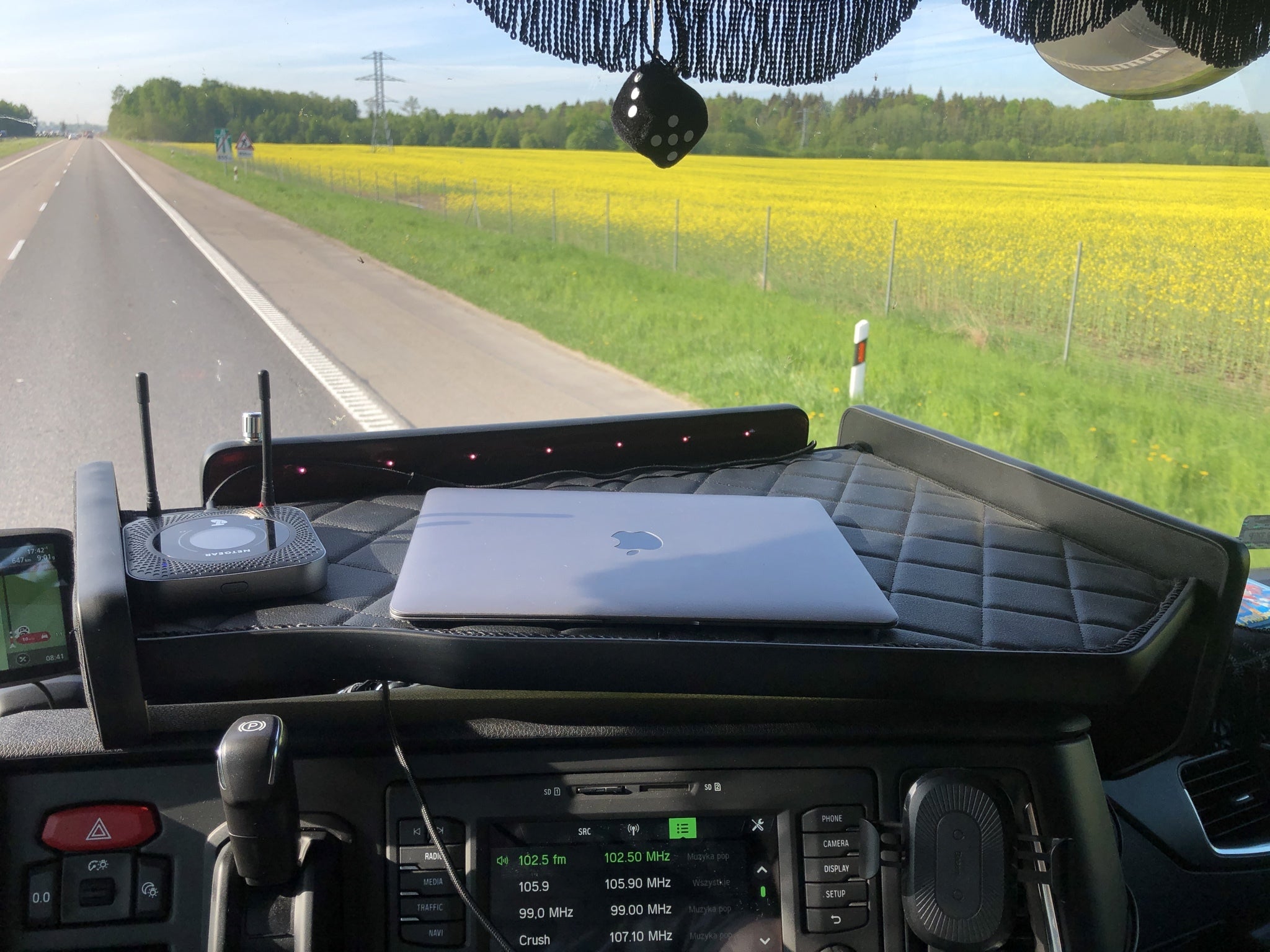 Dashboard Table in Ruter with LEDs - Scania Nextgen R/S