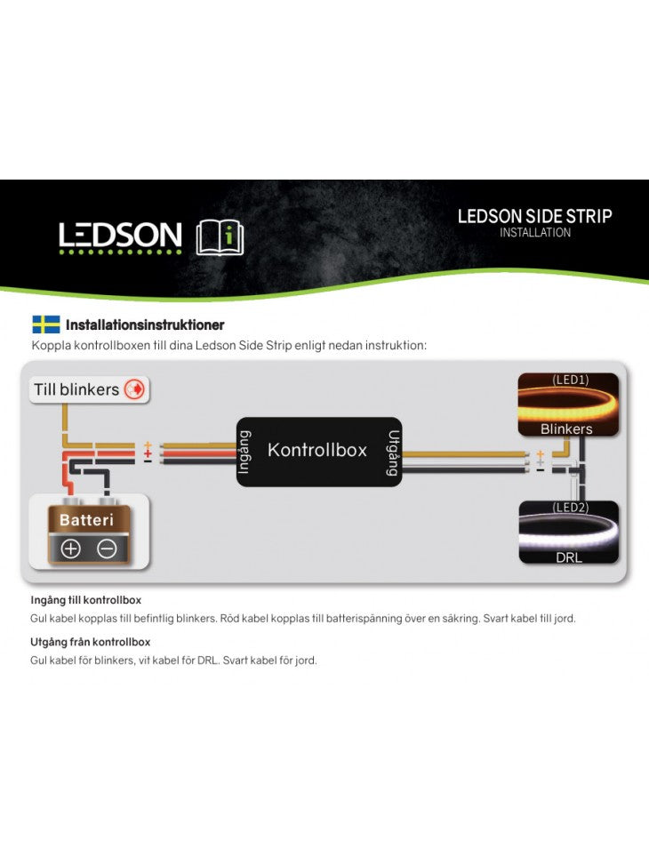 Fleksibel LED Stripe 24V LEDSON - Xenon Hvit/Oransj