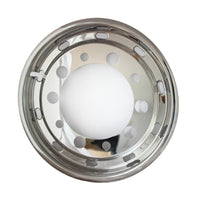Front Wheel Cap in Stainless Steel - 22.5x11.75, ET120