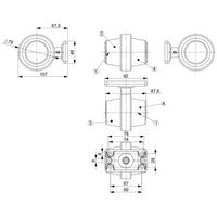 LED Marker Light Horpol White/Red - Short
