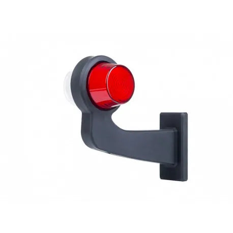 Venstre LED Markeringslys Horpol Hvit/Rød - Buet