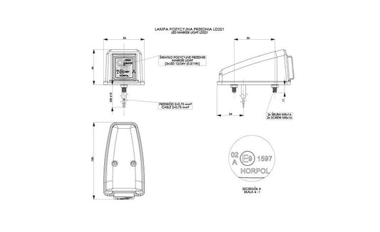 Taklampe LED Horpol - Hvit
