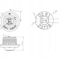 Marker light LED Round Horpole - Red