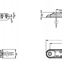 Marker light LED Slim Horpol - Red