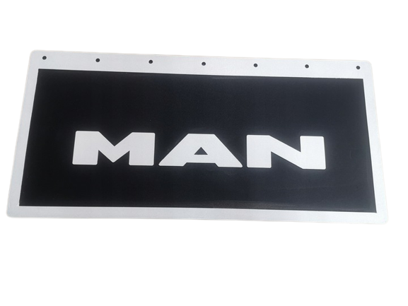 Skvettlapp MAN Preget/Malt, 64x30cm - Sort