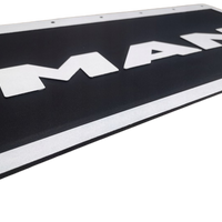 Skvettlapp MAN Preget/Malt, 64x30cm - Sort