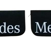 Mud flap Mercedes/Star, 60x18cm - Black