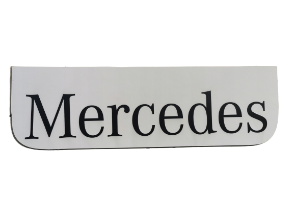 Mud flap Mercedes 60x18cm, Type 2 - White