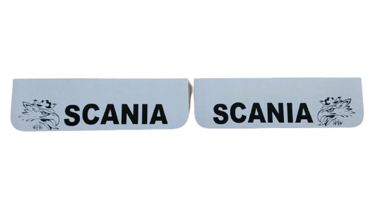 Mud flap Scania/Griffin, 60x18cm - White