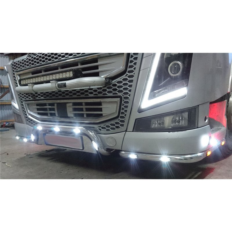 Bumper bracket in Stainless Steel/Powder coating (3 Elements) - Volvo FH4/FH5, Type 2